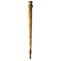 Vintage Sherle Wagner Ribbon & Reed Bathroom Leg Fixture in Gold, circa 1970s