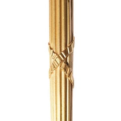 Vintage Sherle Wagner Ribbon & Reed Bathroom Leg Fixture in Gold, circa 1970s