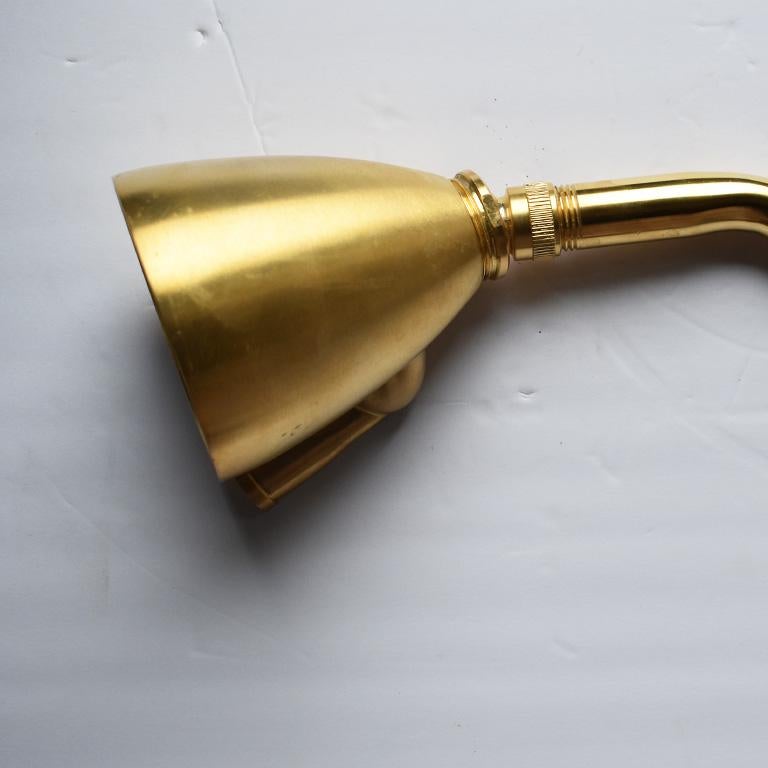 Beautiful Sherle Wagner shower head. Vintage condition in gold very little oxidization.