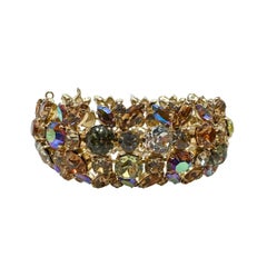 Vintage Sherman Multi-Color Rhinestone Bracelet