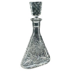 Vintage Sherry Decanter, English, Cut Crystal Glass, Spirit Vessel, Wine, C.1970