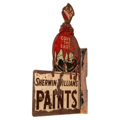 Vintage Sherwin Williams DSP Storefront Flange Sign