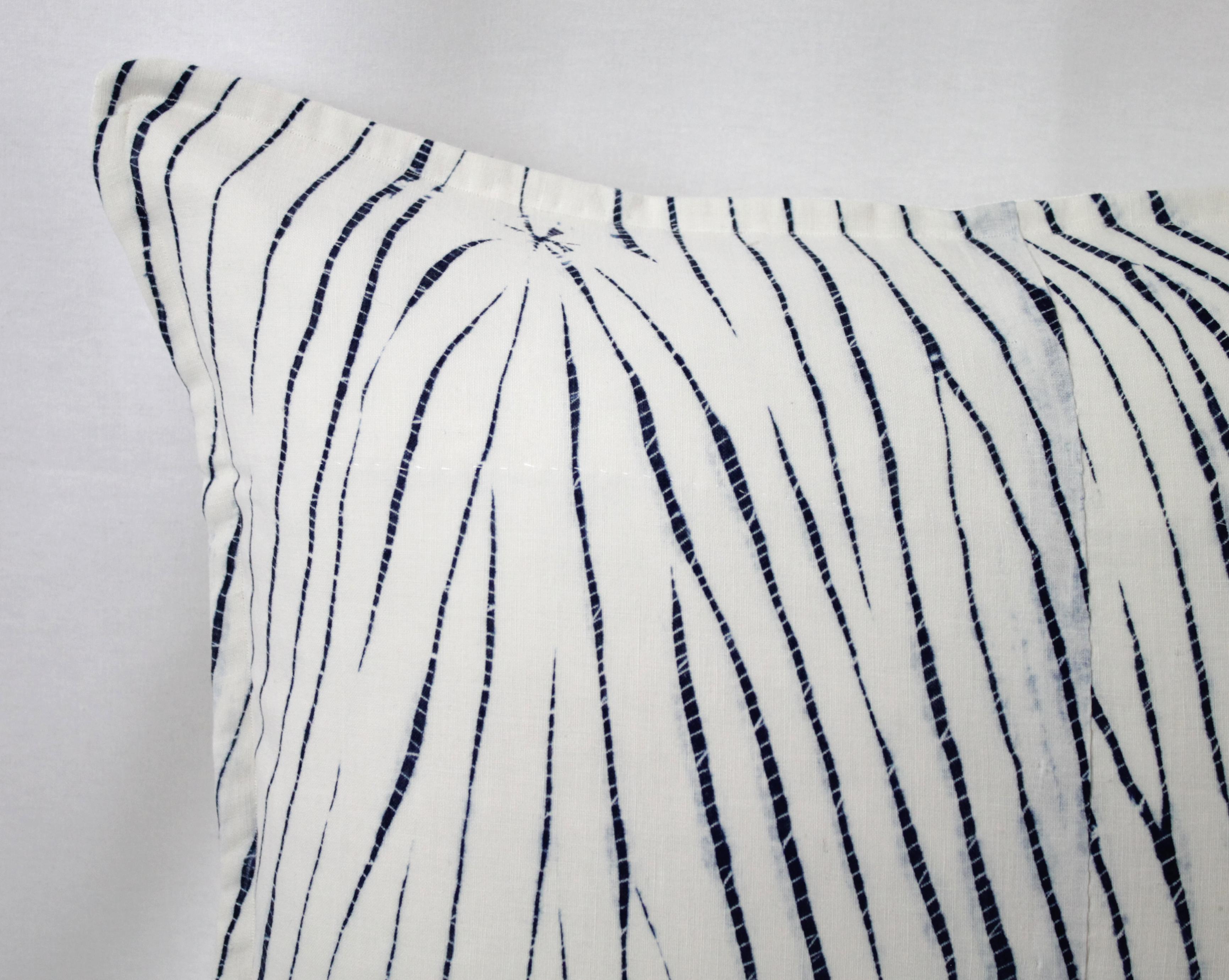 I was lucky enough to come across this fabulous piece of vintage cloth, dyed in the Shibori style. Shibori is a Japanese manual resist dyeing technique, which produces patterns on the fabric, dating back to the 18th century. This is a cotton back