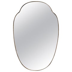 Specchio da parete italiano con scudo vintage, medio