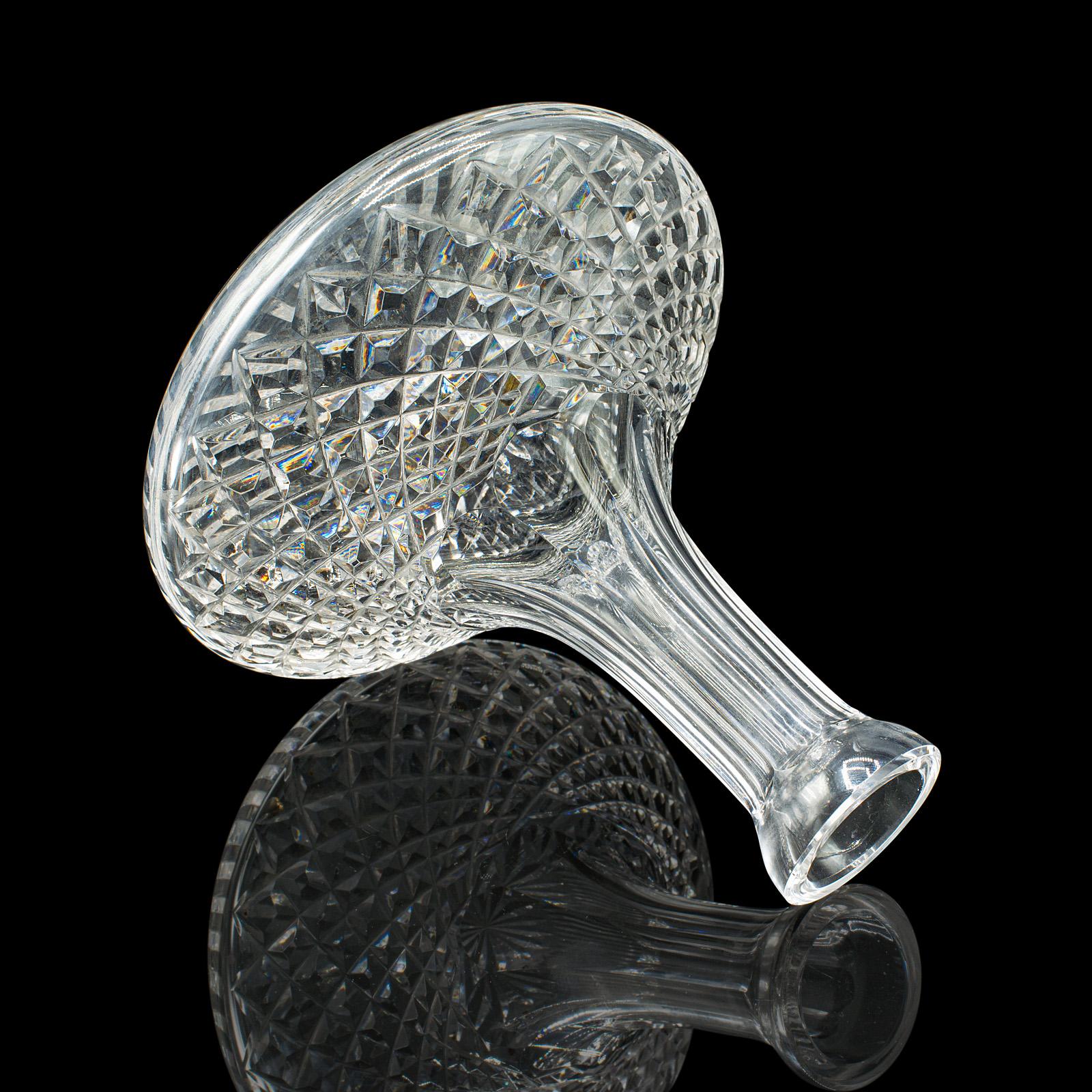 Vintage Ship’s Decanter, English, Crystal Glass Wine Vessel, Mid Century, C.1960 For Sale 2