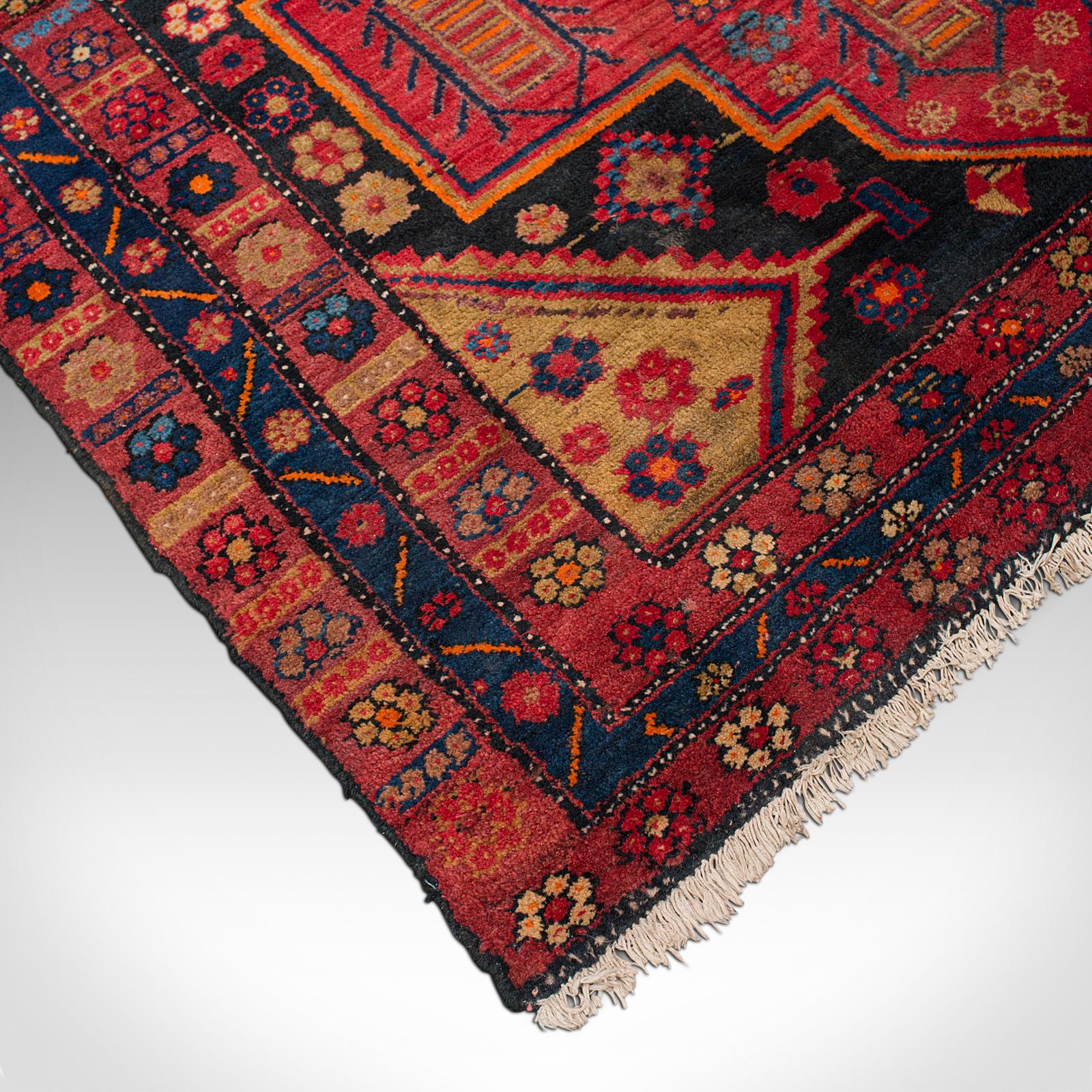 Vintage Shiraz Decorative Rug, Persian, Woven, Hall, Lounge Carpet, Circa 1940 For Sale 1