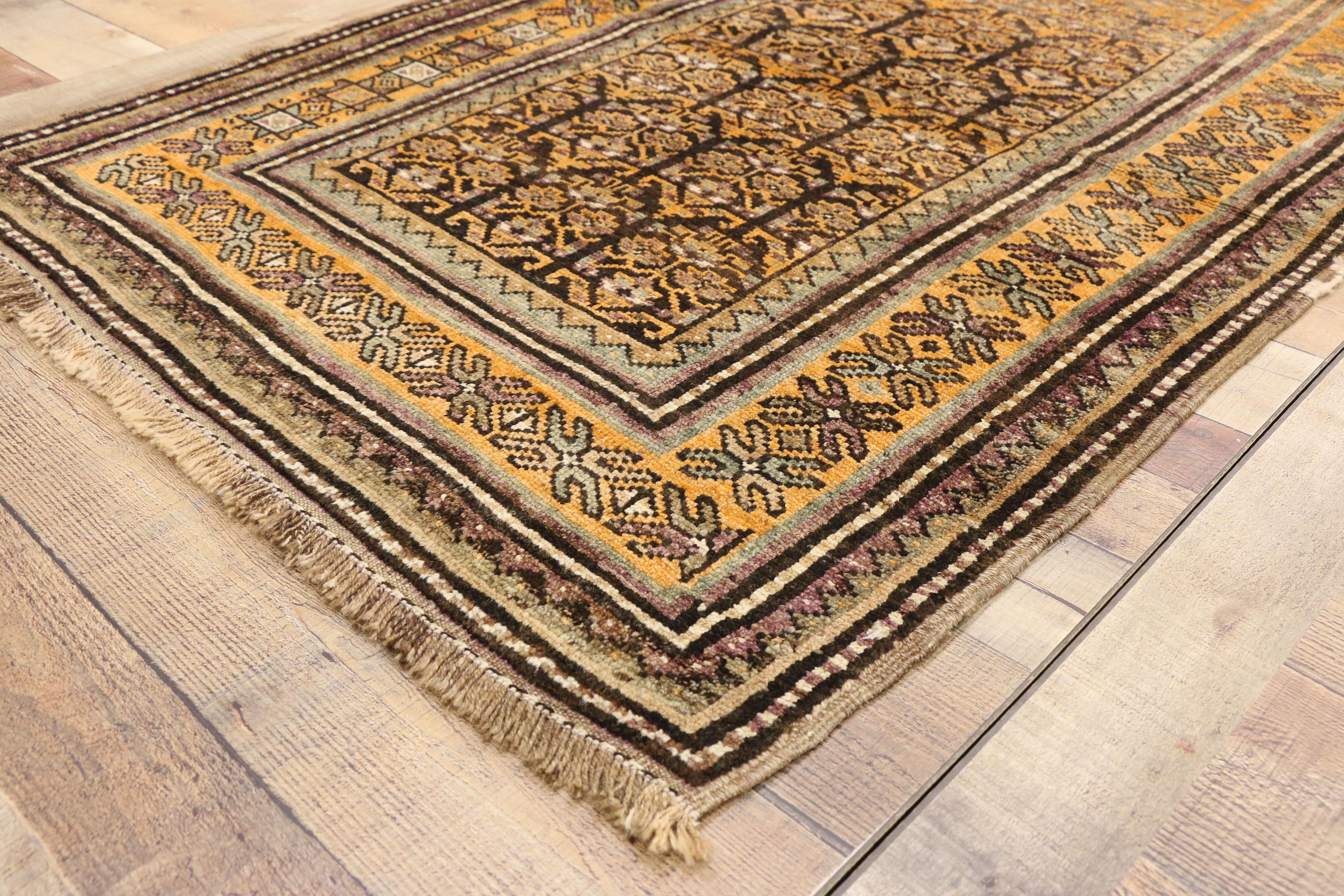 Wool Vintage Shiraz Persian Tribal Rug with Mid-Century Modern Style For Sale