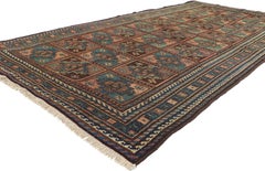 Vintage Shiraz Persian Rug with Mid-Century Modern Tribal Style
