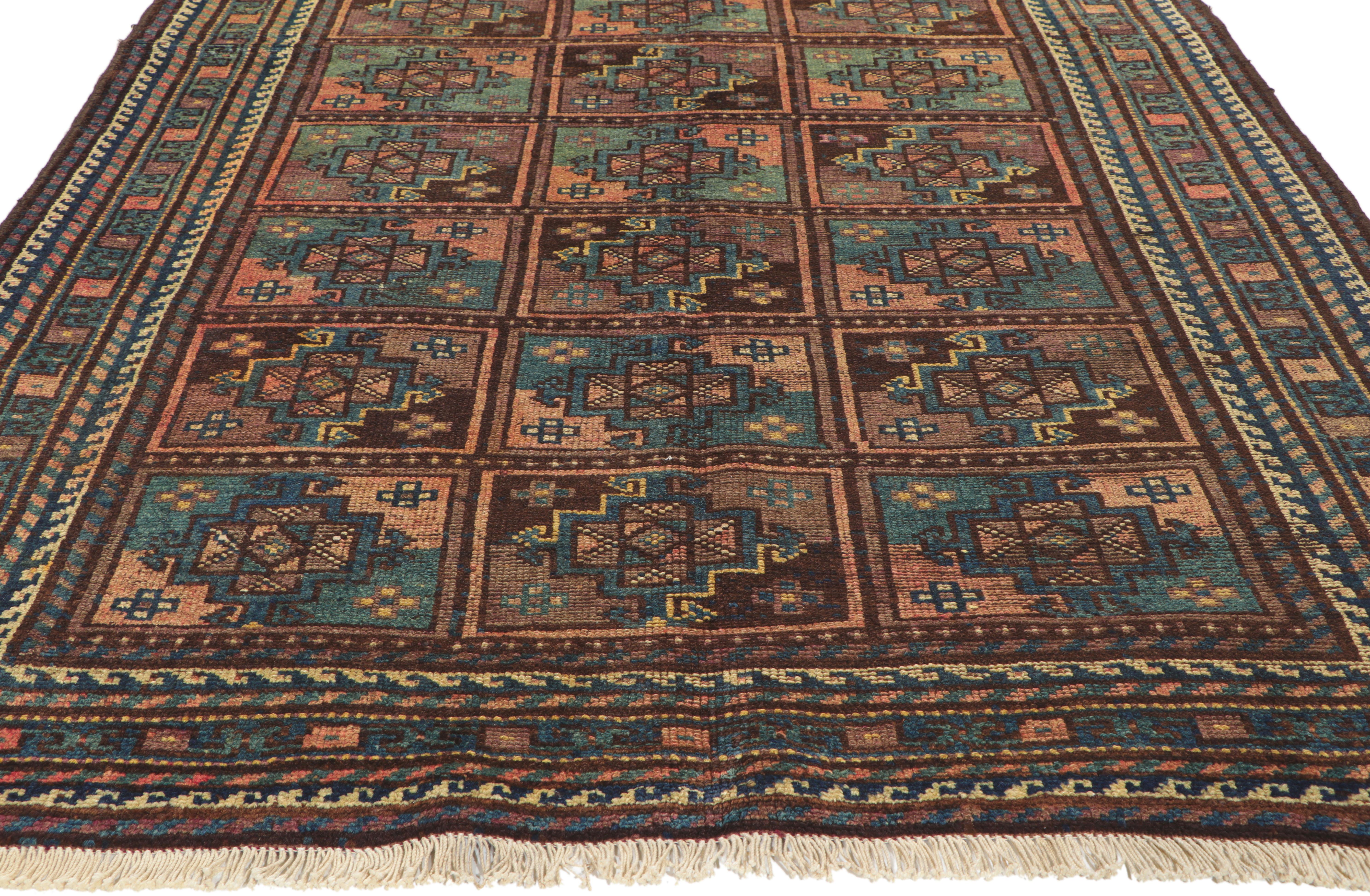 20th Century Vintage Shiraz Persian Rug with Mid-Century Modern Tribal Style