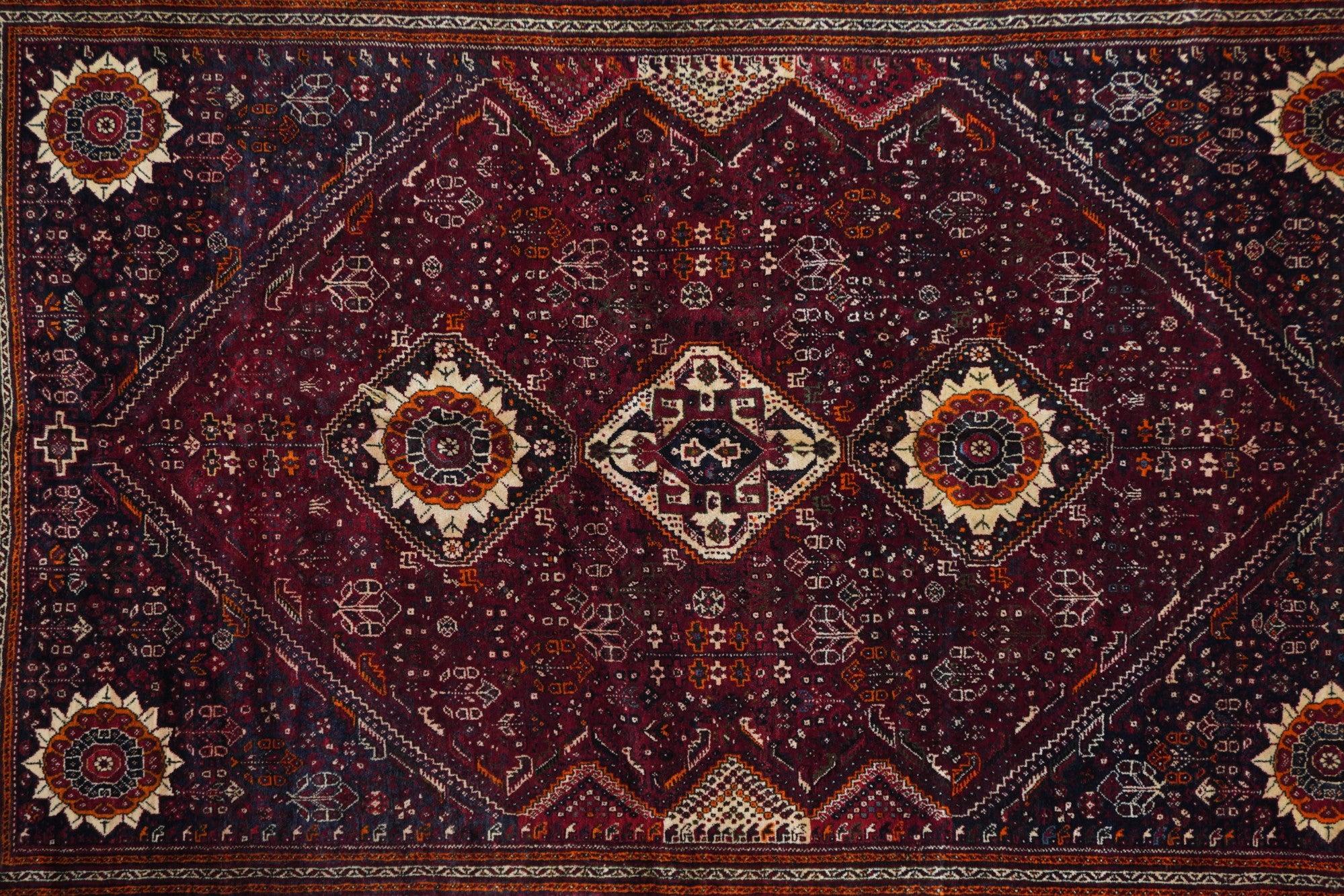 Persian Vintage Shiraz Rug 7'0'' x 10'7'' For Sale
