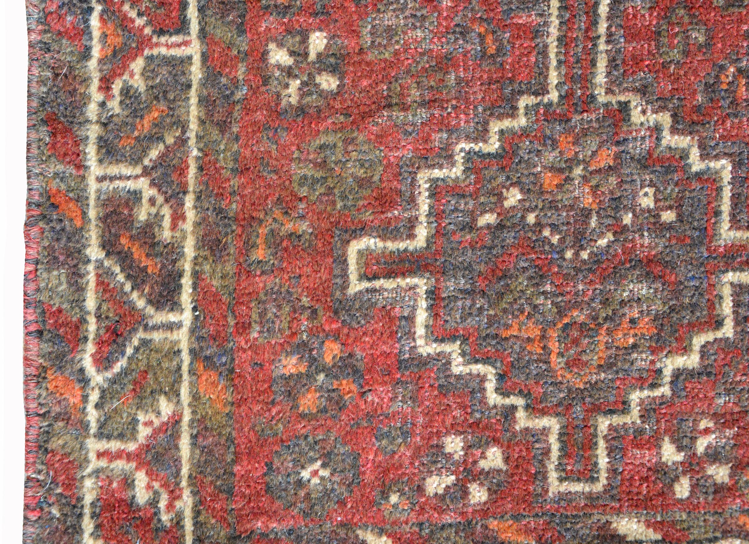 Hand-Knotted Vintage Shiraz Rug For Sale