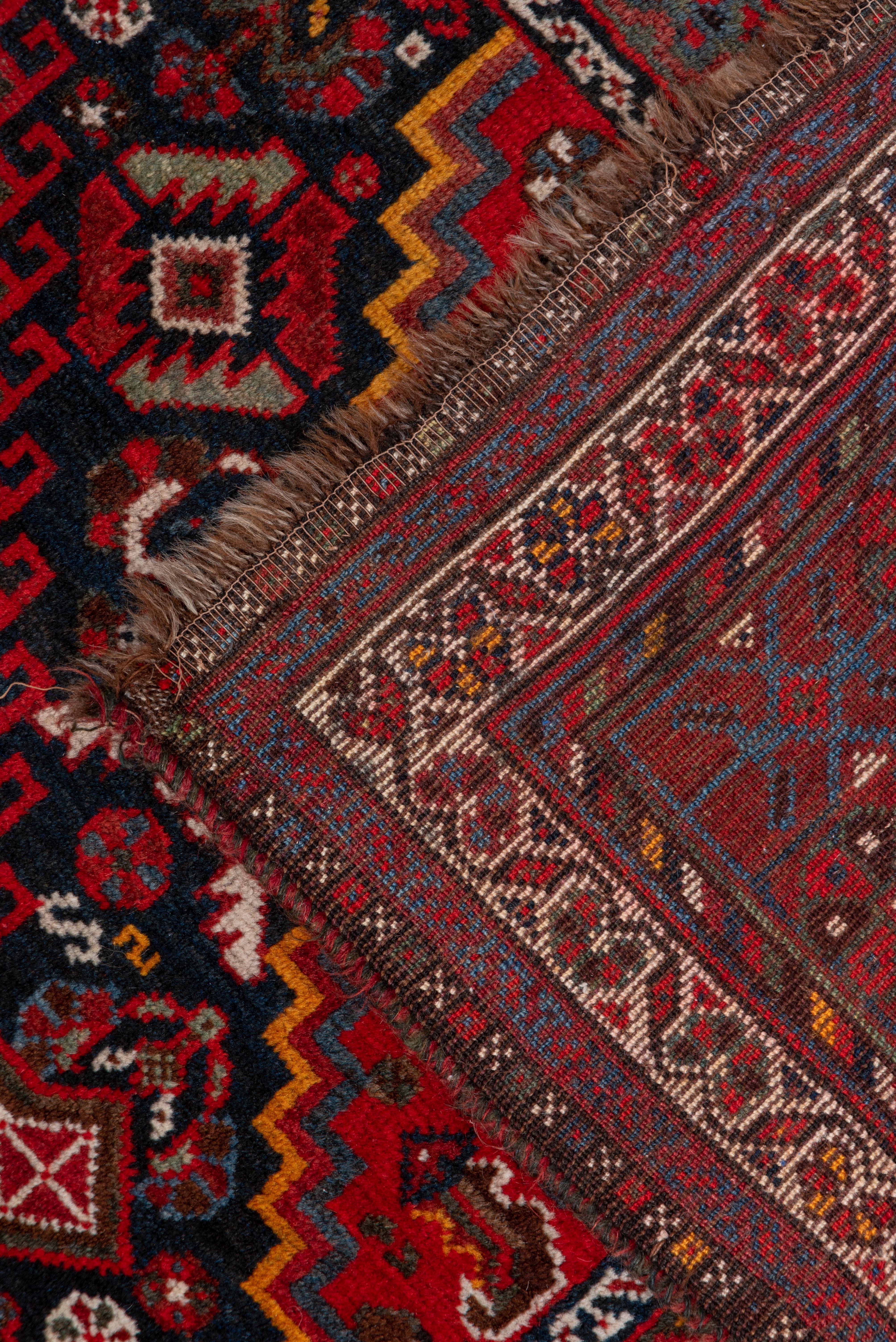 20th Century Vintage Shiraz Rug Tribal Medallion Design For Sale