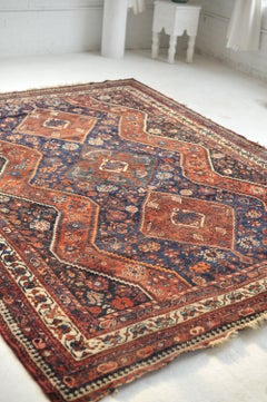 Vintage Shiraz Rug with Center Medallion