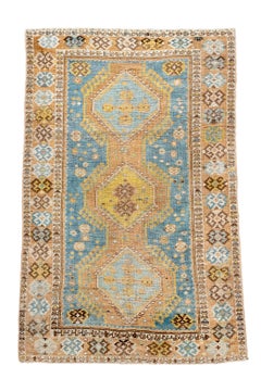 Vintage Shiraz Style Rug with Stacked Medallion Design