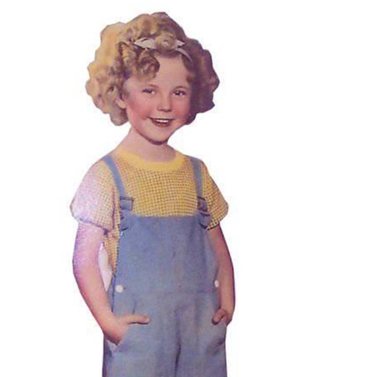 Shirley temple lifesize standee with plywood stand.