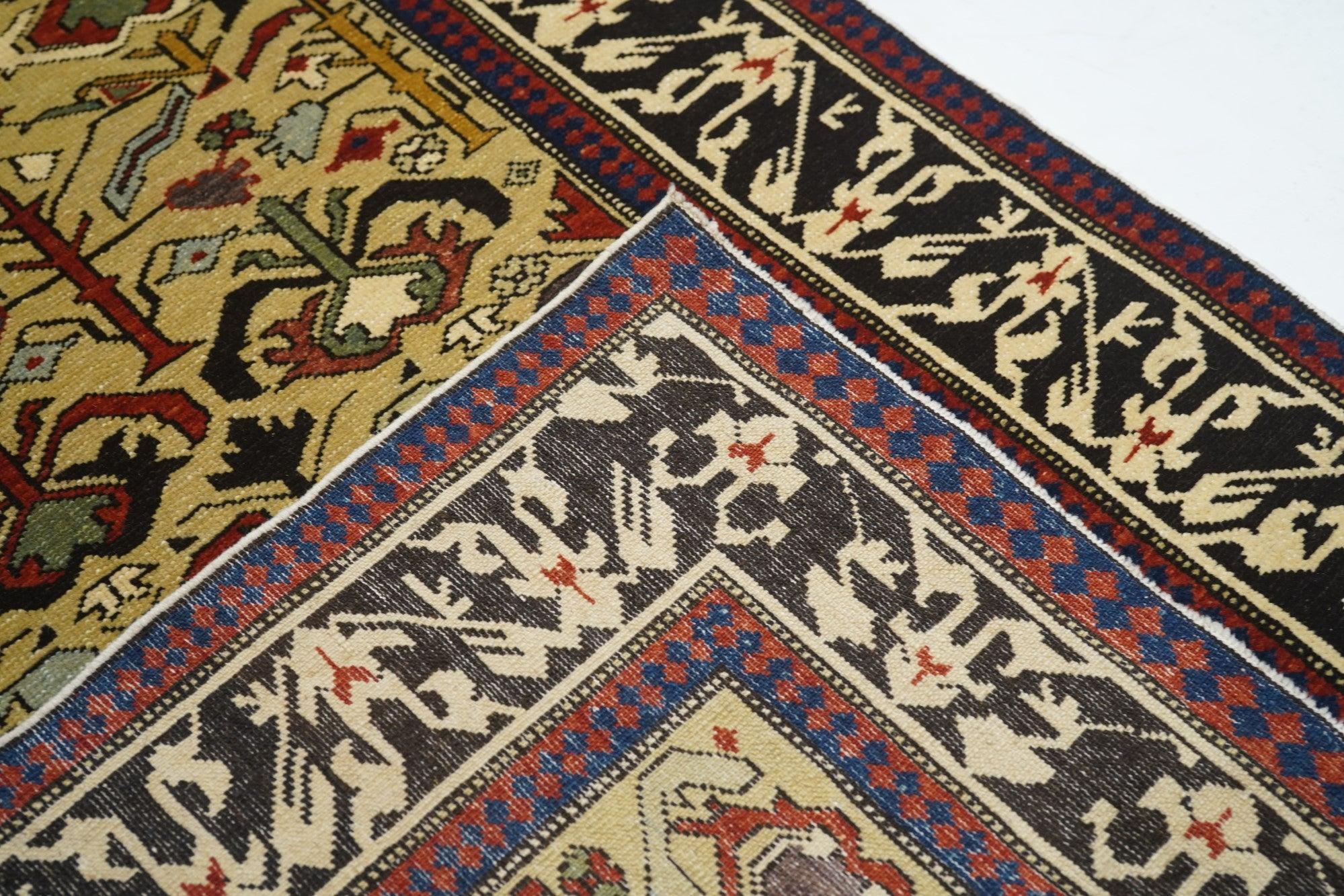 Shirvan-Teppich 3'3'' x 5'10'' im Vintage-Stil im Angebot 5