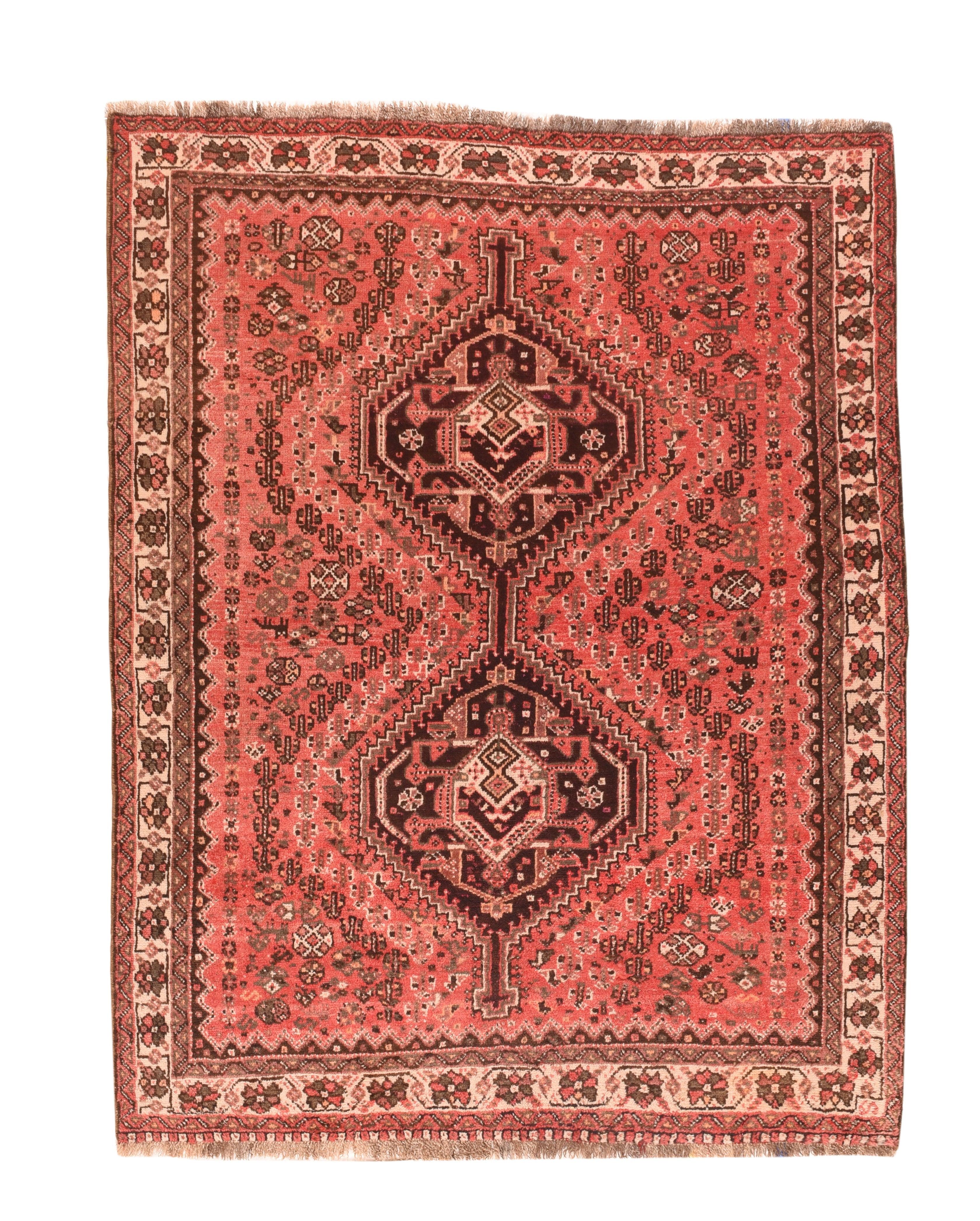 Caucasian Vintage Shirvan Rug 5'3'' x 6'8'' For Sale