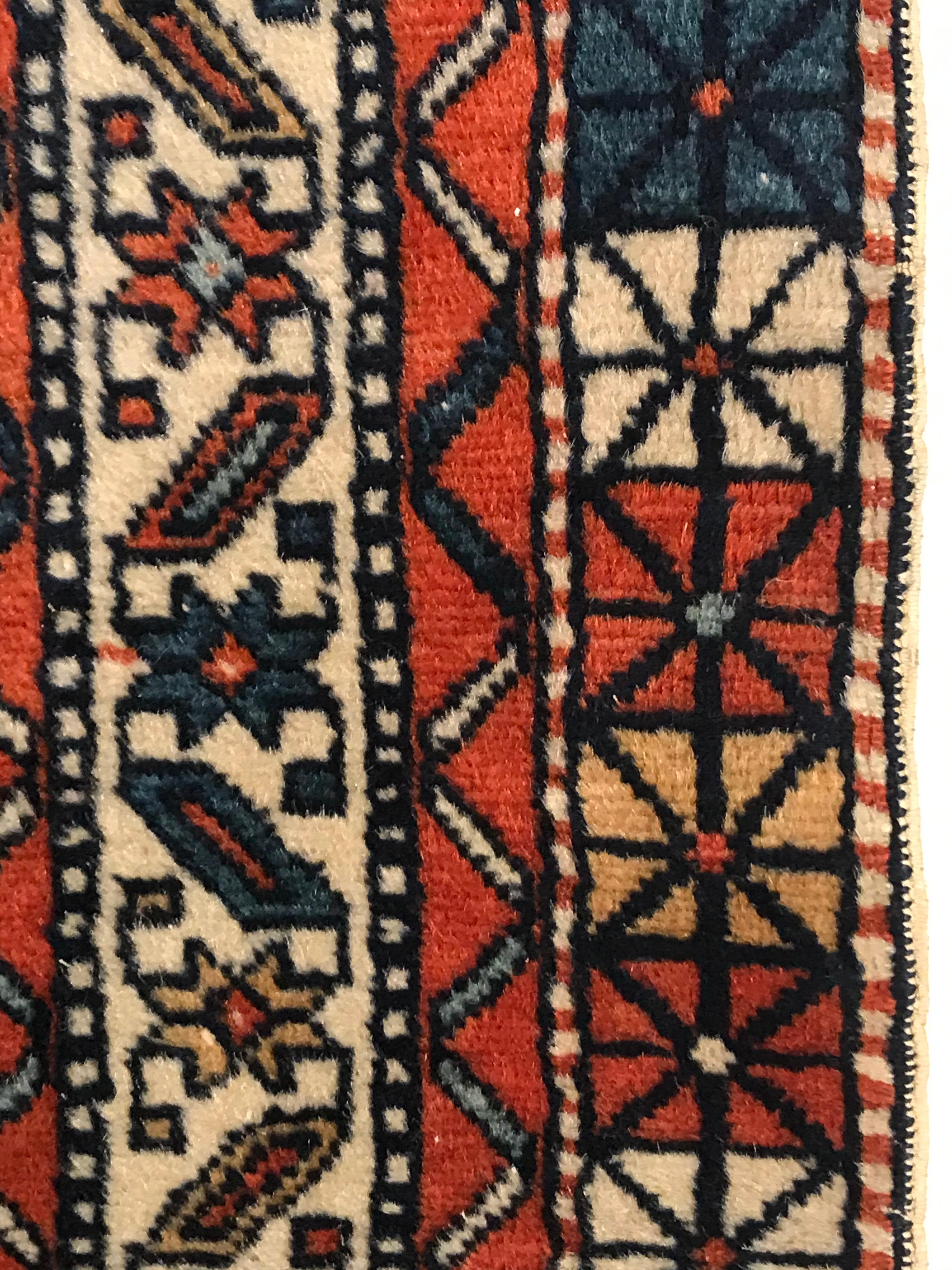 Vintage Shirvan Rug, circa 1960 In Good Condition For Sale In Belmont, MA