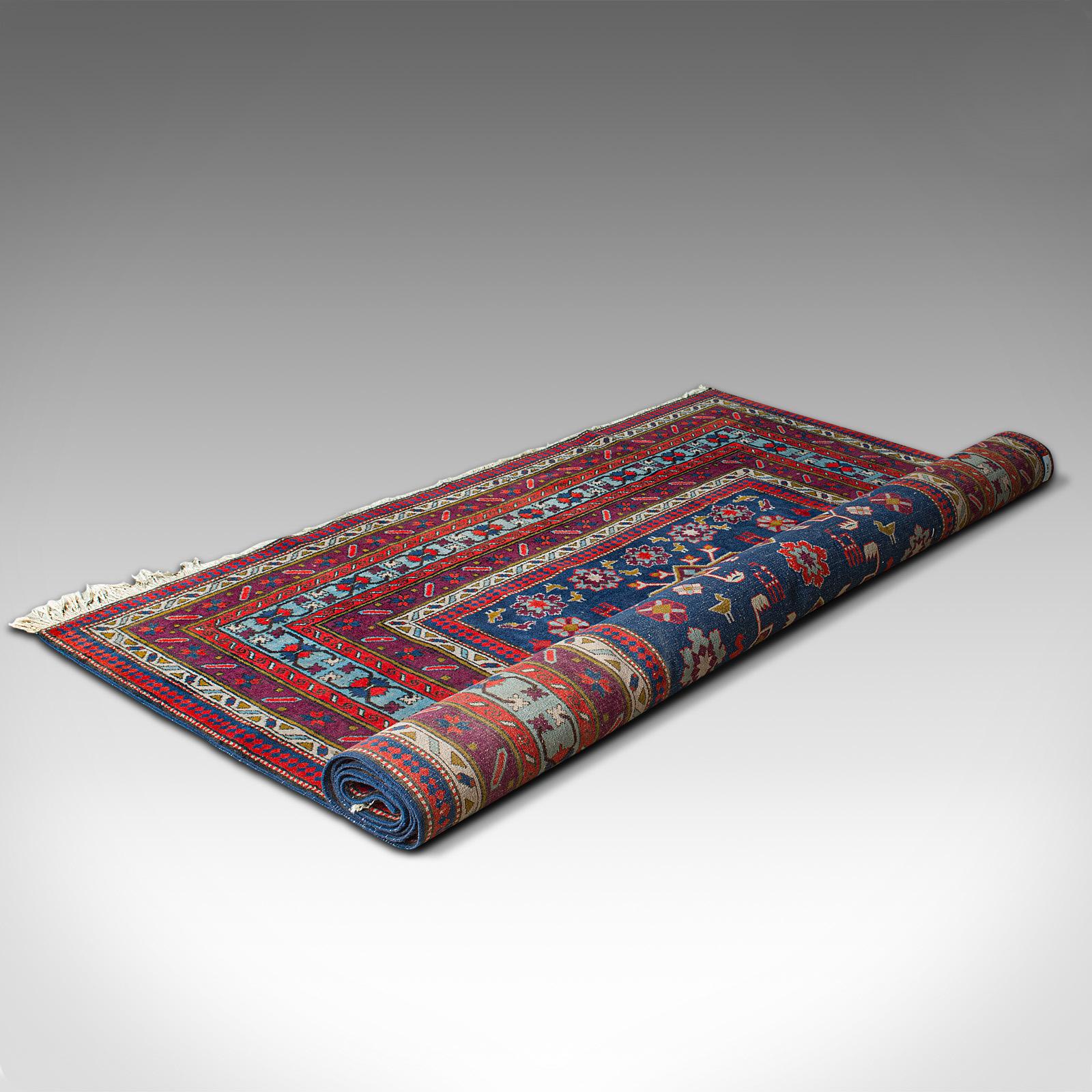 Vintage Shirvan Rug, Caucasian, Lounge, Hall Carpet, Mid 20th Century, C.1950 For Sale 8