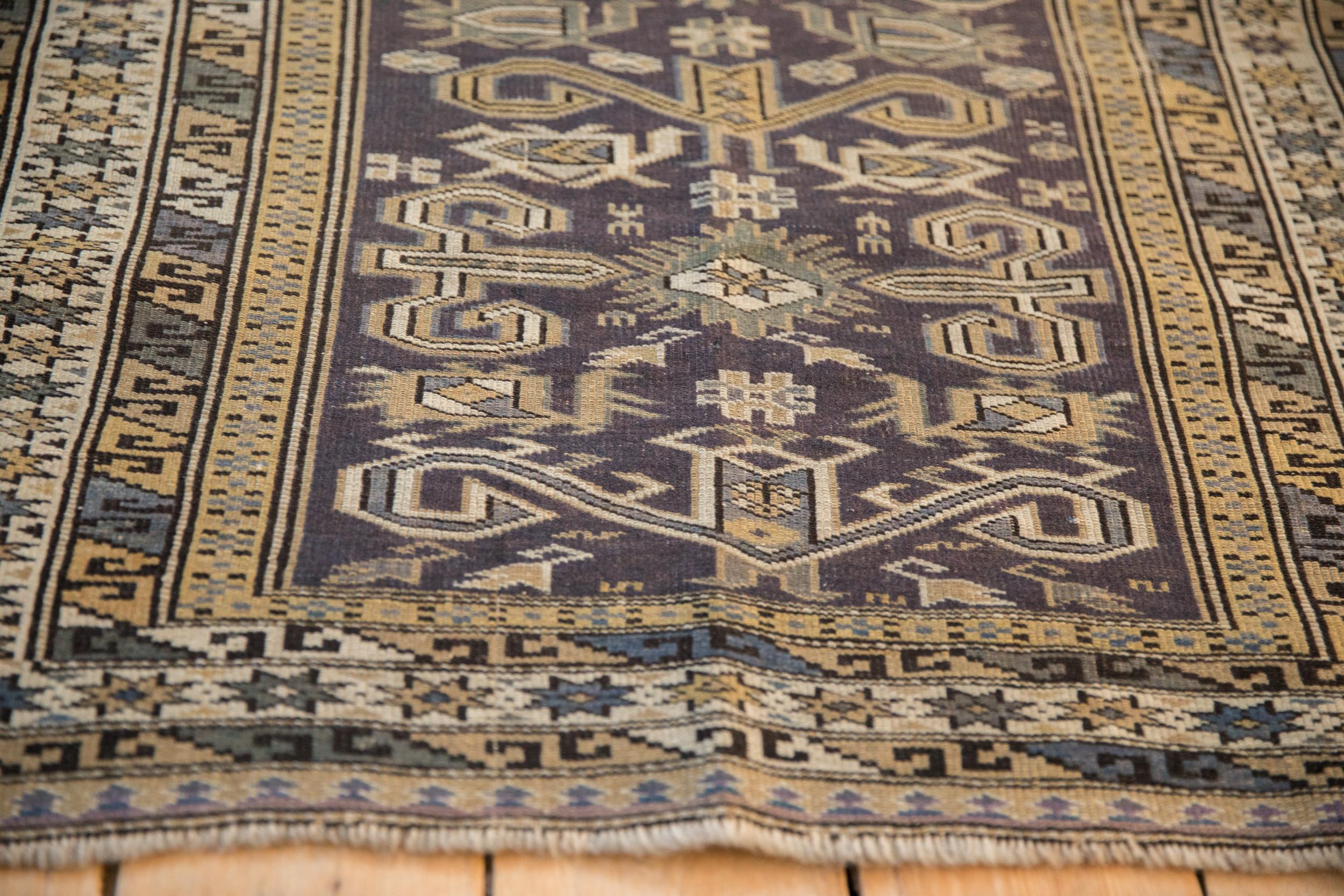 Hand-Knotted Vintage Shirvan Square Rug For Sale