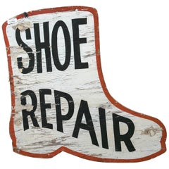 Vintage Shoe Repair Shop Sign