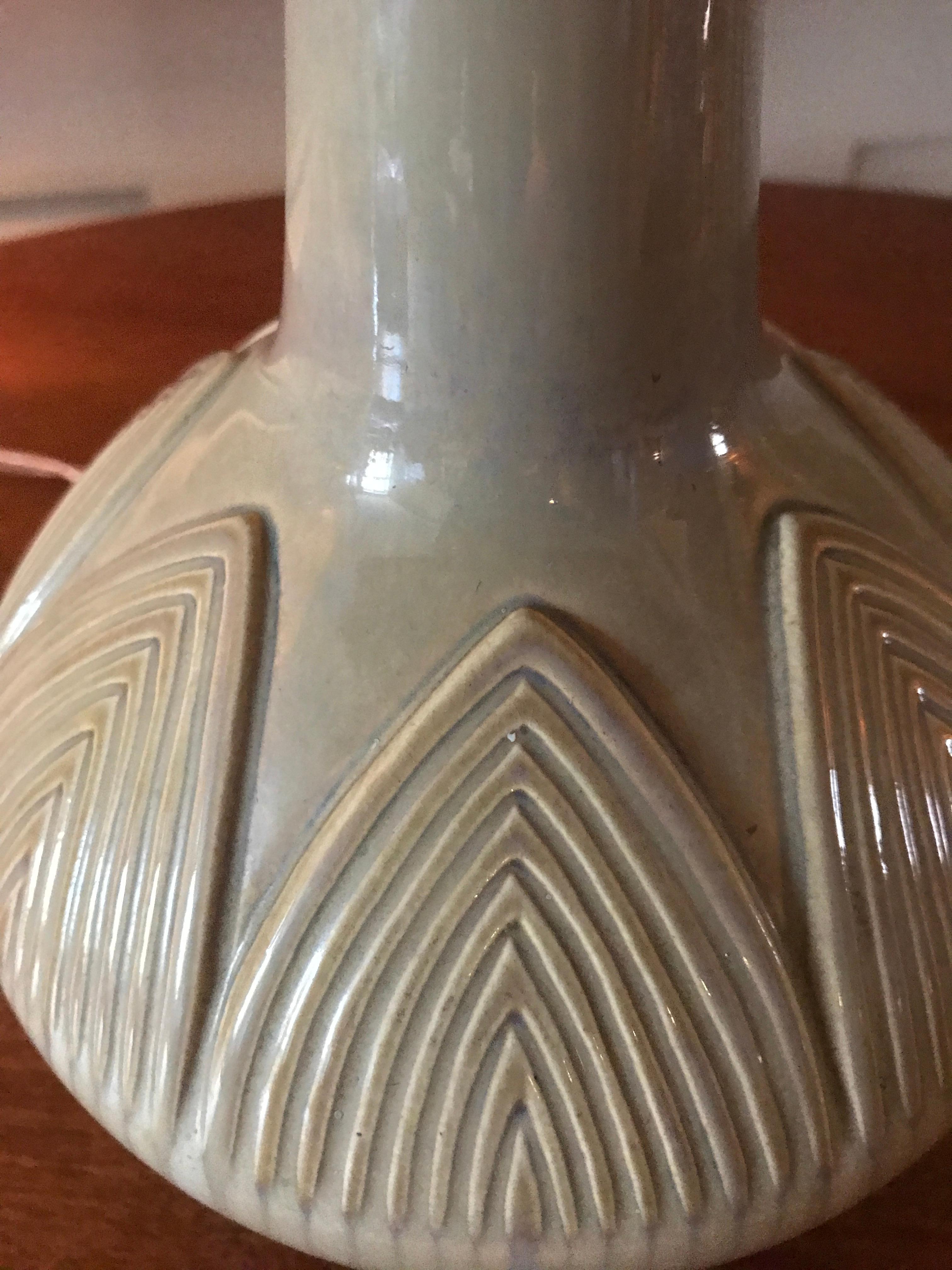 Glazed Vintage Søholm Ceramic Table Lamp