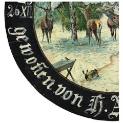 Vintage Shooting Club Lodge Target Plaque German 1929, Carnival Folk Art