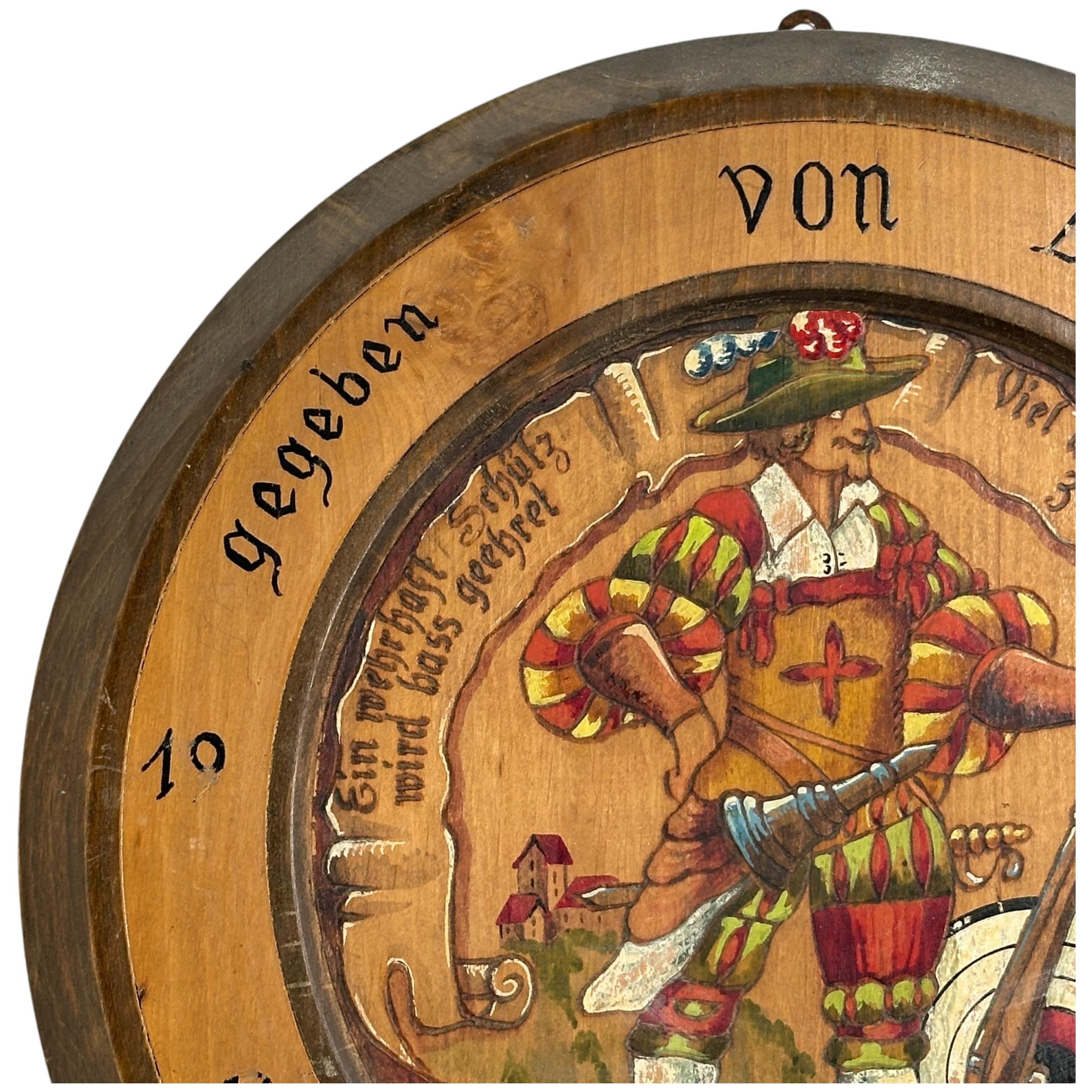 Sculpté à la main Plaque attirée allemande 1934, artisanat de carnaval en vente