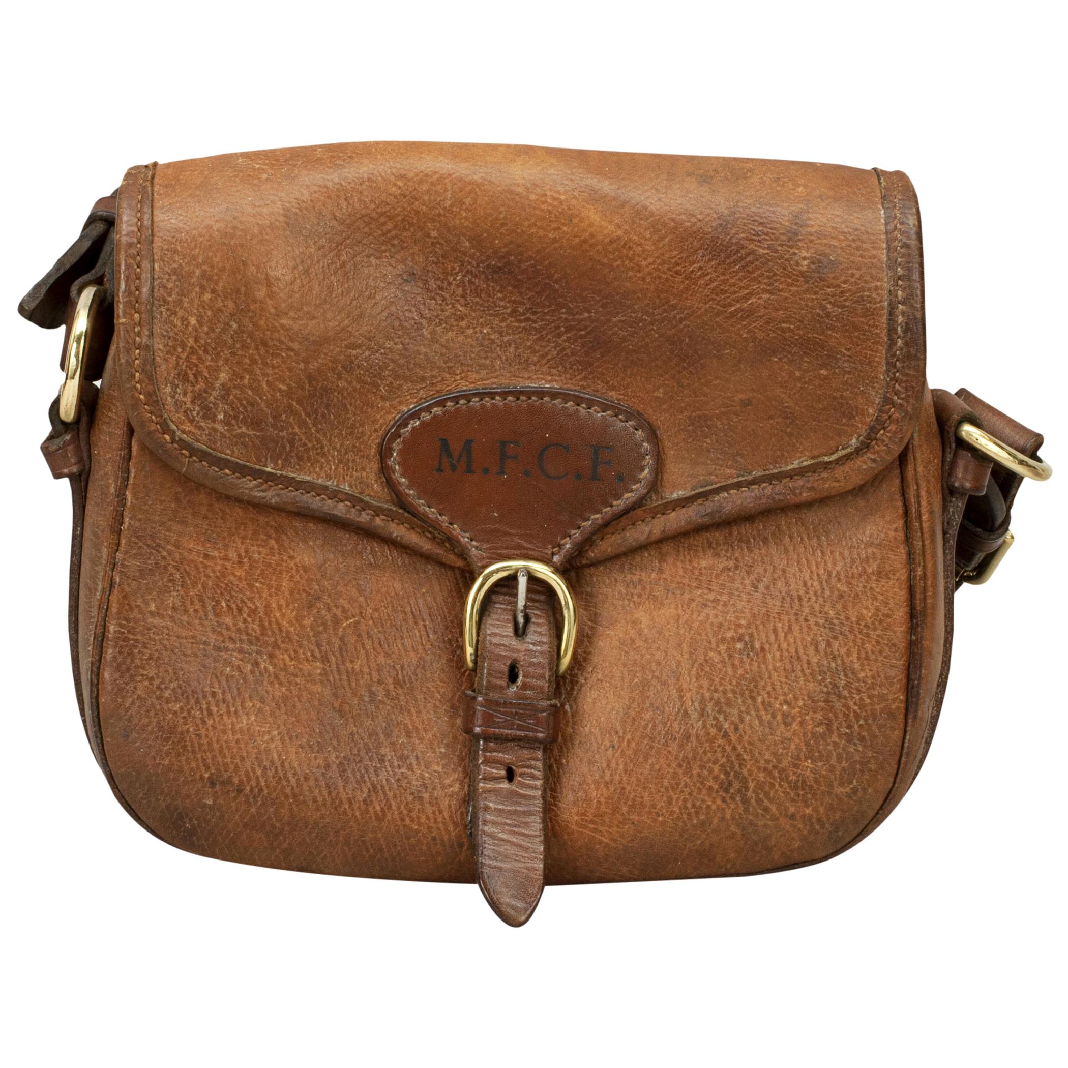 Vintage Shooting Leather Cartridge Bag, Stamped 185 at 1stDibs | vintage leather  cartridge bag