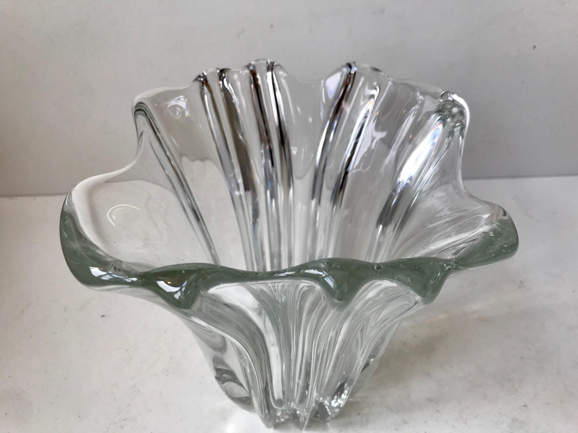 Scandinavian Modern Vintage Shooting Star Crystal Vase from Kosta For Sale