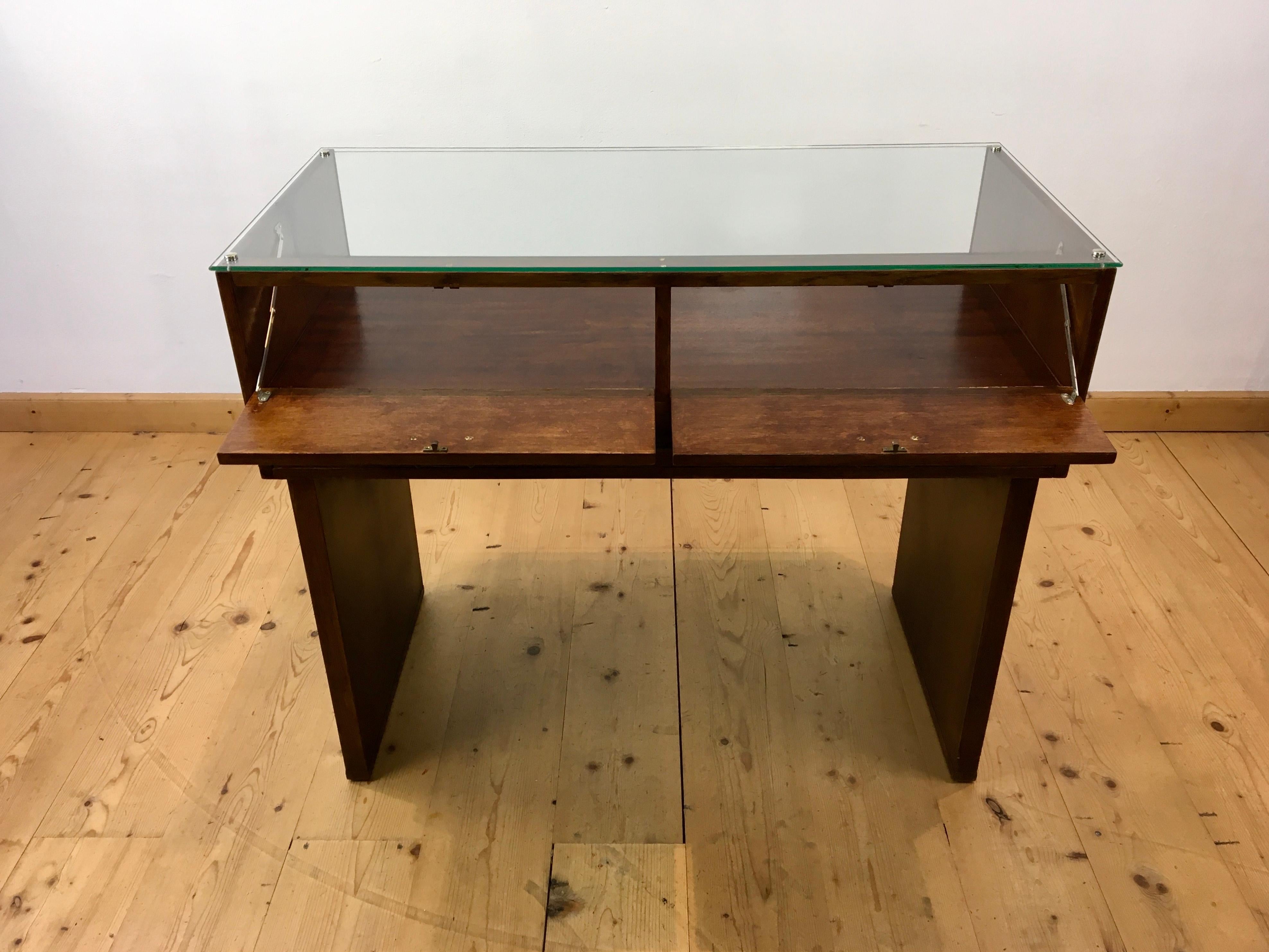 20th Century Vintage Shop Counter, Wood, Glass, Valves and Drawers