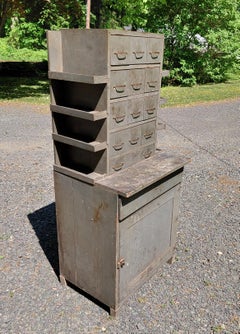 Vintage Shop Made Machinists Cabinet