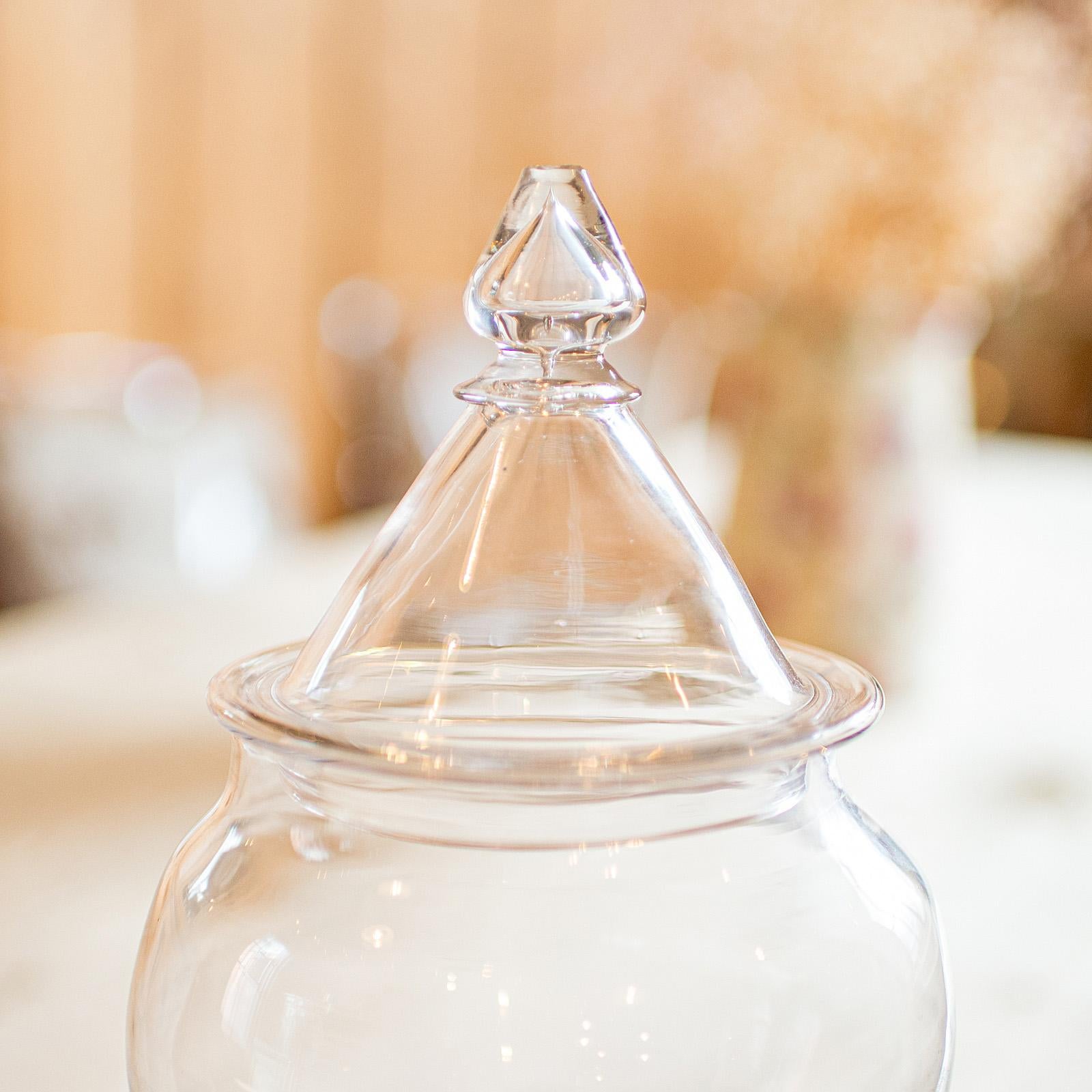 British Vintage Shop's Confectionery Jar, English, Glass, Gumball, Display, Mid Century For Sale