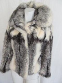 Vintage Short Cross Nerz Pelz Jacke Bolero mit Trompetenärmeln, S-M