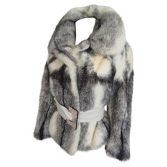 Boléro vintage à manches courtes en fourrure de vison, S.I.M.