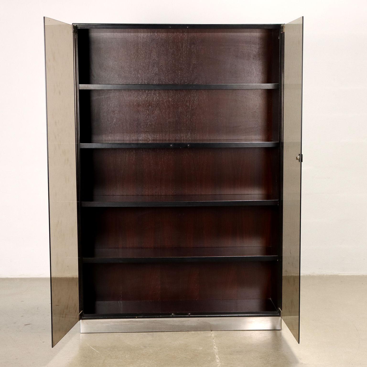 Mid-Century Modern Vintage Showcase Exotic Wood, Italy, 1970s For Sale
