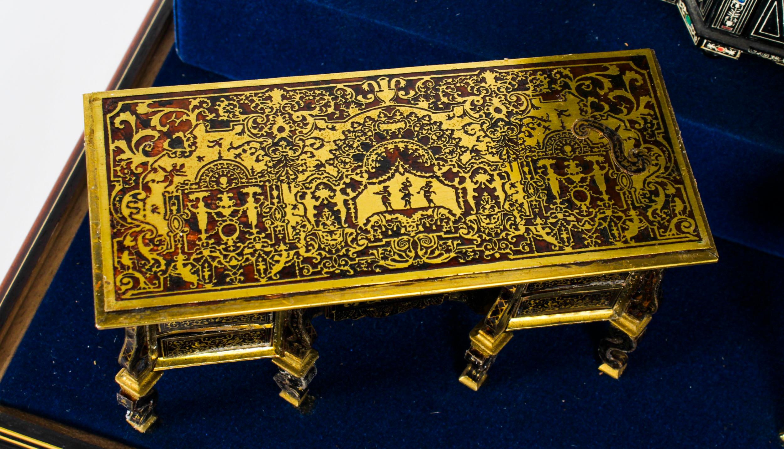 Vintage Showcase of French Miniature Furniture Mid 20th Century 13