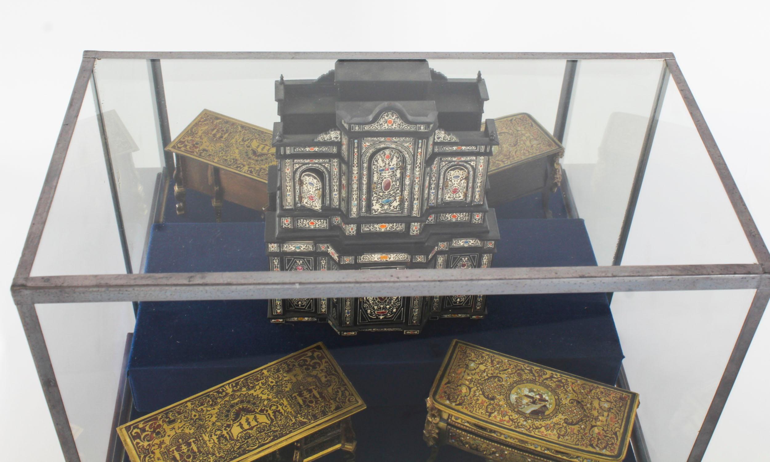 Vintage Showcase of French Miniature Furniture Mid 20th Century 1