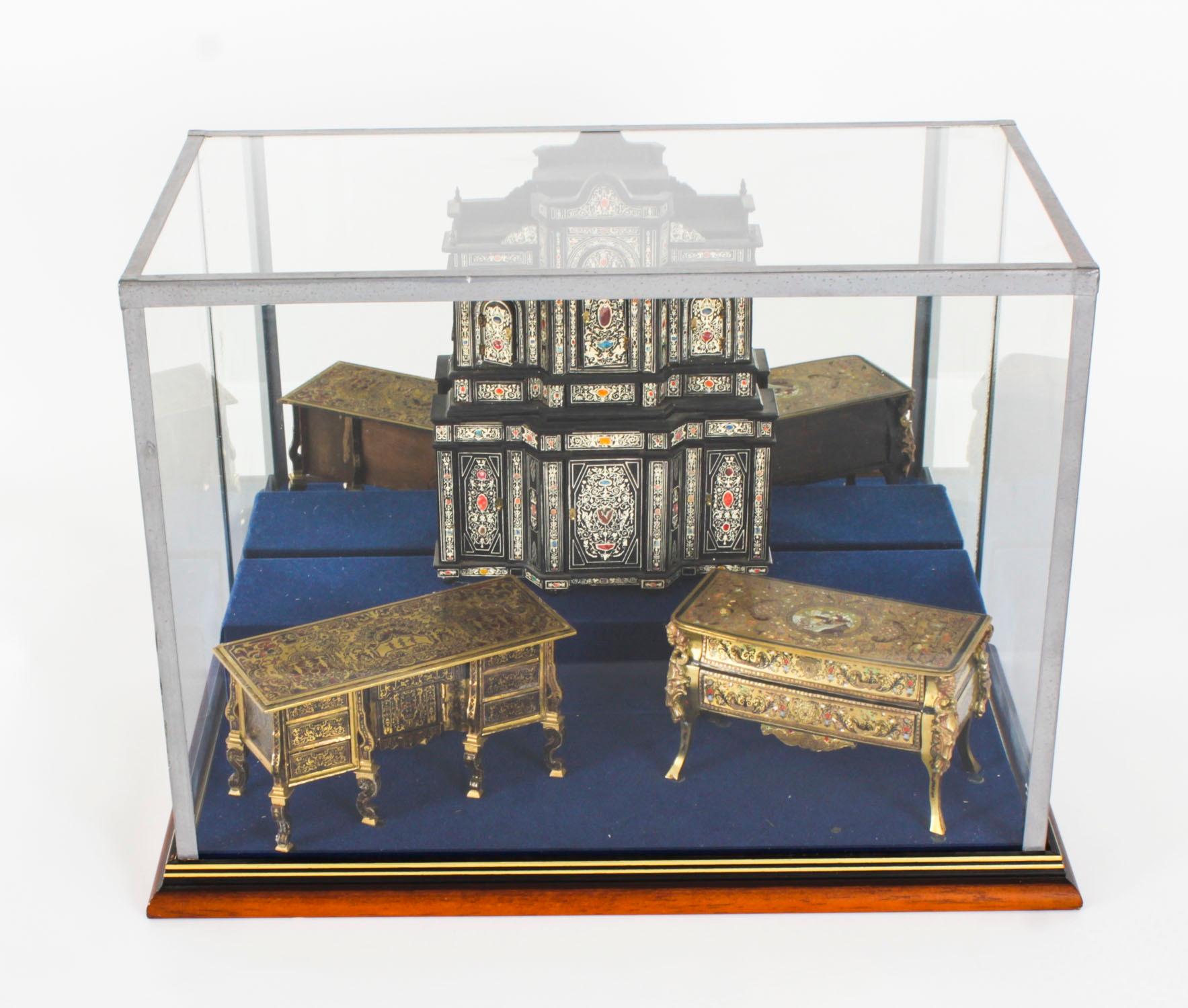 Vintage Showcase of French Miniature Furniture Mid 20th Century 2