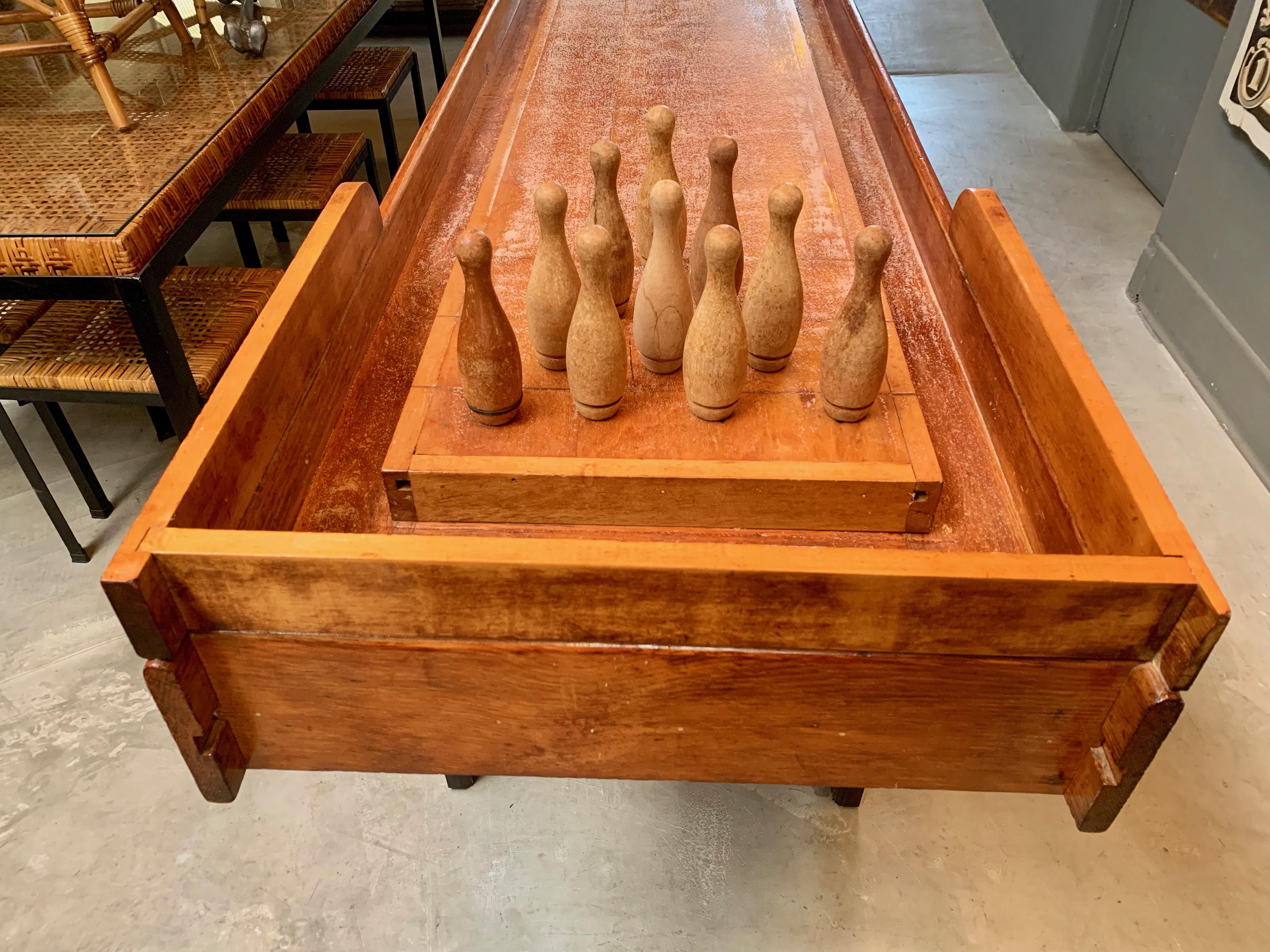 American Vintage Shuffleboard Bowling Table
