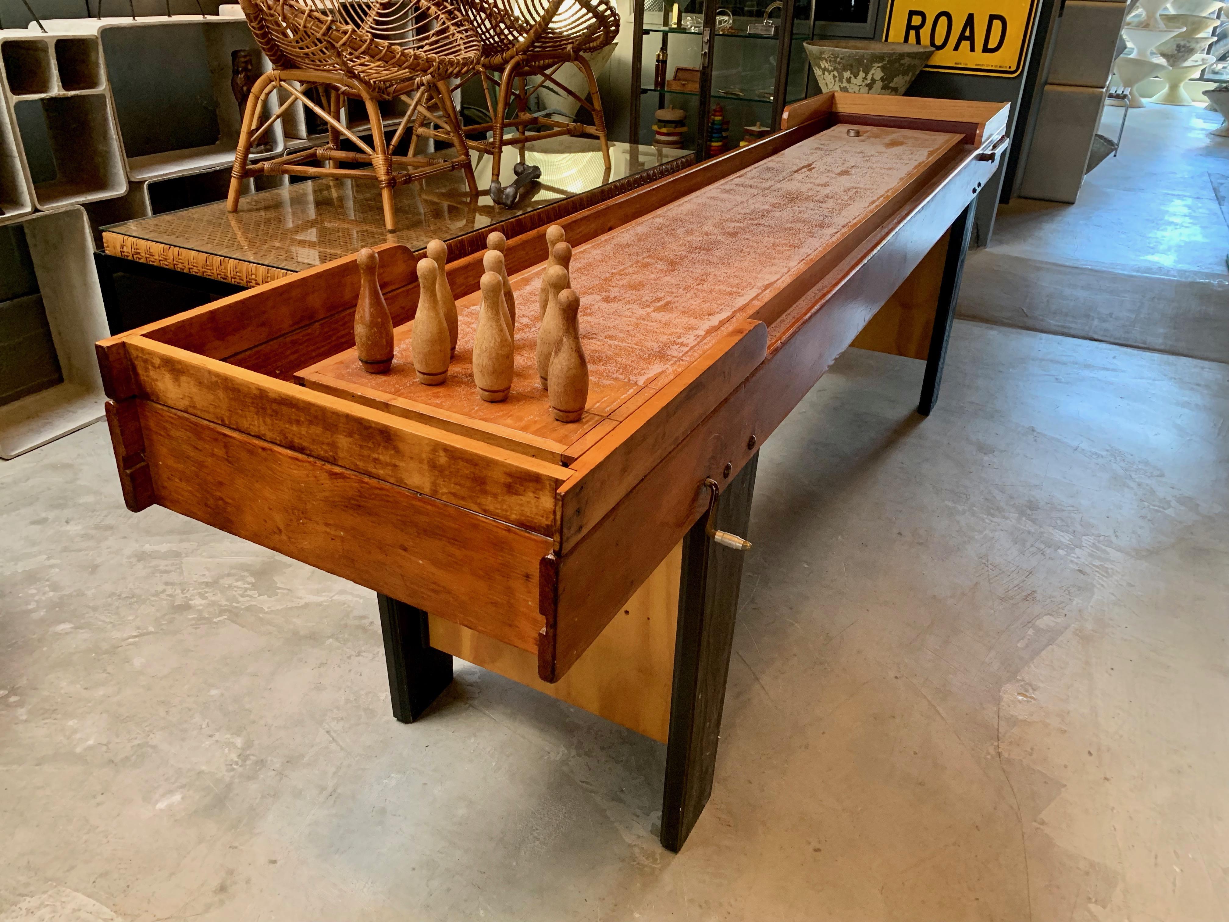 Late 20th Century Vintage Shuffleboard Bowling Table