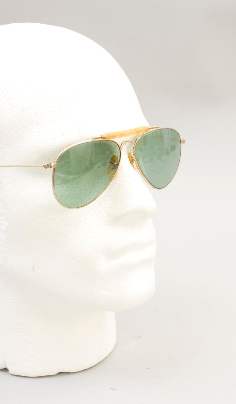 Vintage Shuron Aviator, Pilot Sunglasses For Sale at 1stDibs