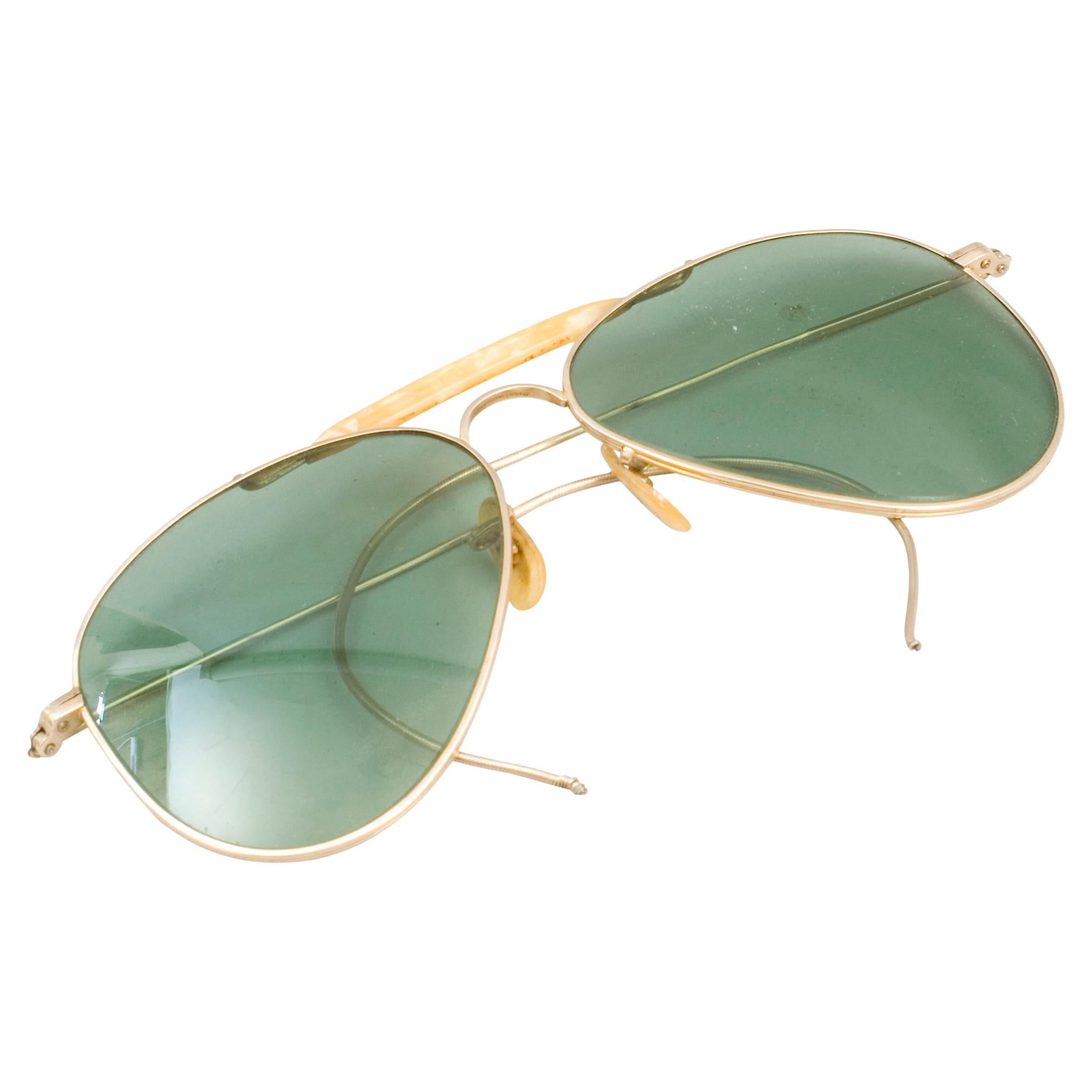 Vintage Shuron Aviator, Pilot Sunglasses For Sale