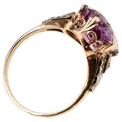 Vintage Siberian Amethyst Gold Ring