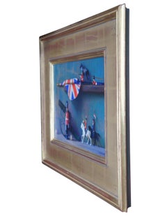Vintage Sid Willis Toy Soldier British Military Still Life Oil Painting on Board