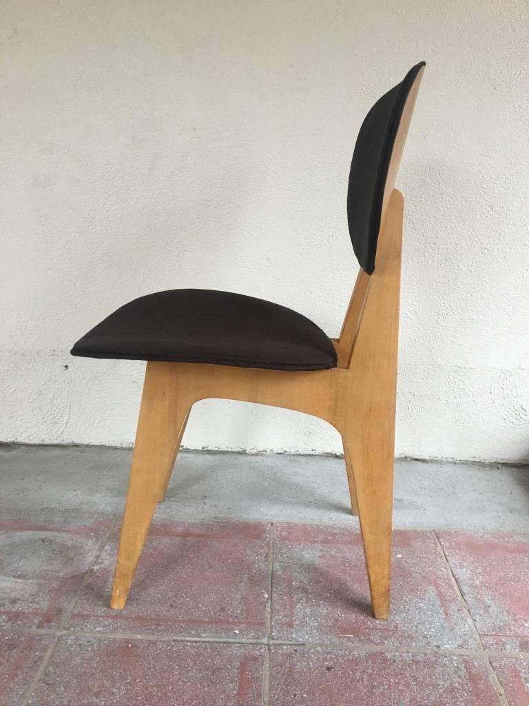 Vintage Side Chair by Japanese Architect Junzo Sakakura for Tendo Mokko In Good Condition For Sale In Pittsburgh, PA