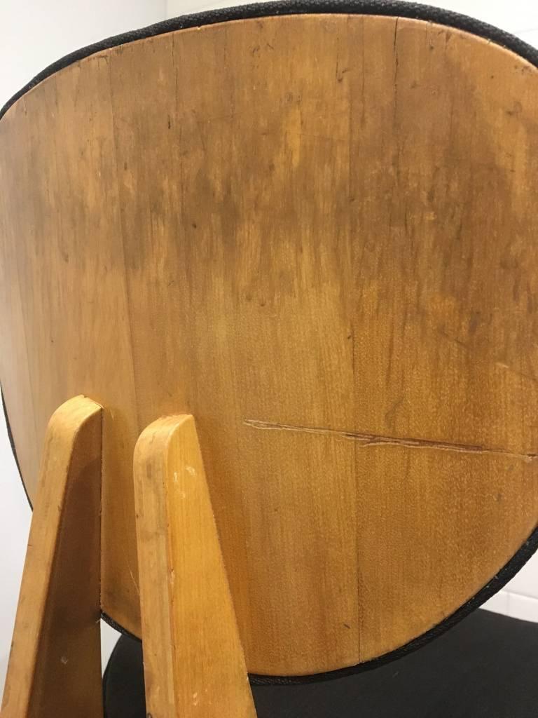 Vintage Side Chair by Japanese Architect Junzo Sakakura for Tendo Mokko For Sale 1