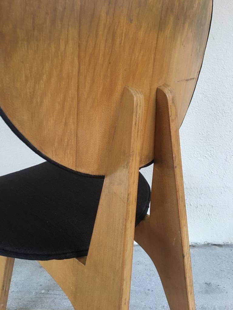 Vintage Side Chair by Japanese Architect Junzo Sakakura for Tendo Mokko For Sale 2
