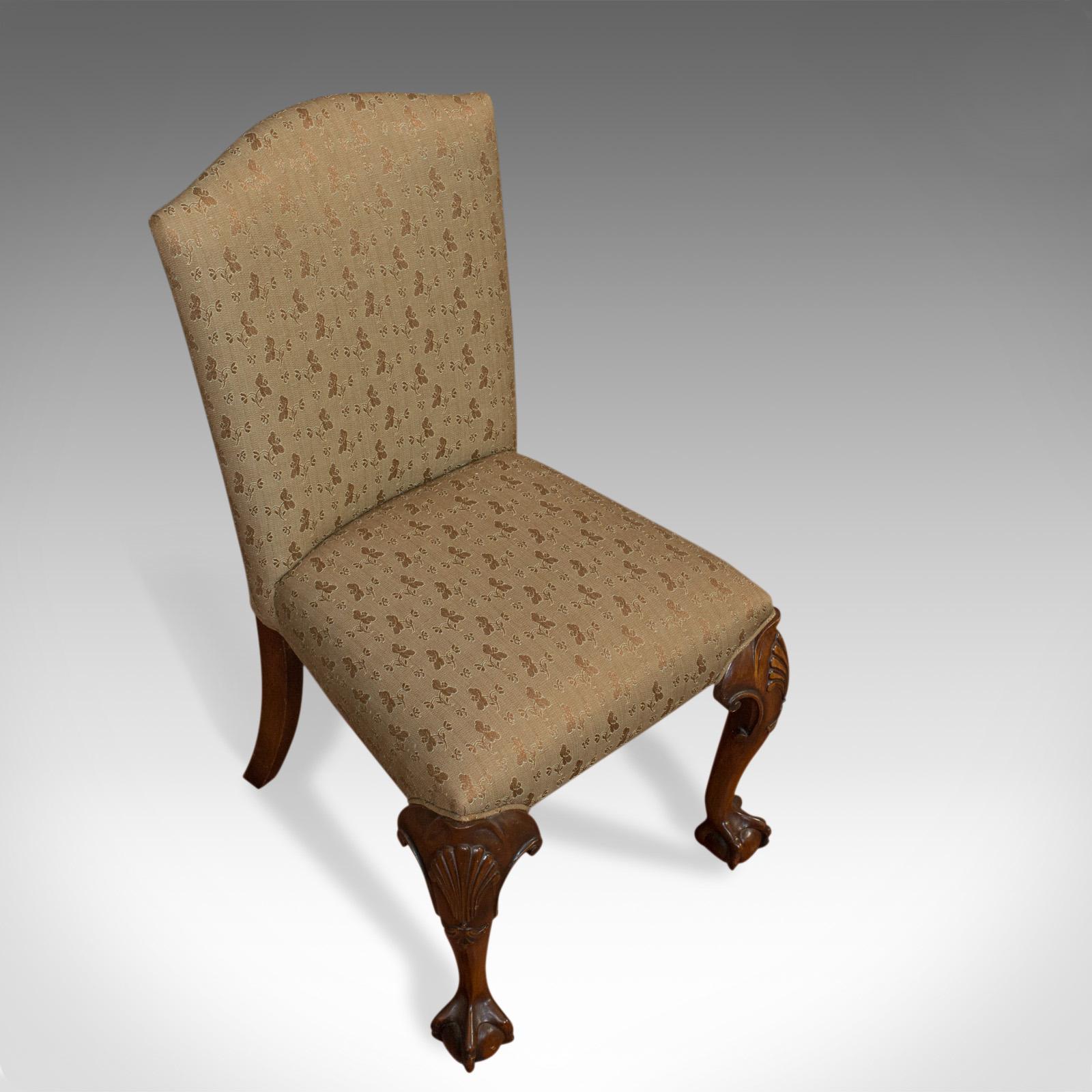 20th Century Vintage Side Chair, English, Mahogany, Georgian Revival, Drawing Room