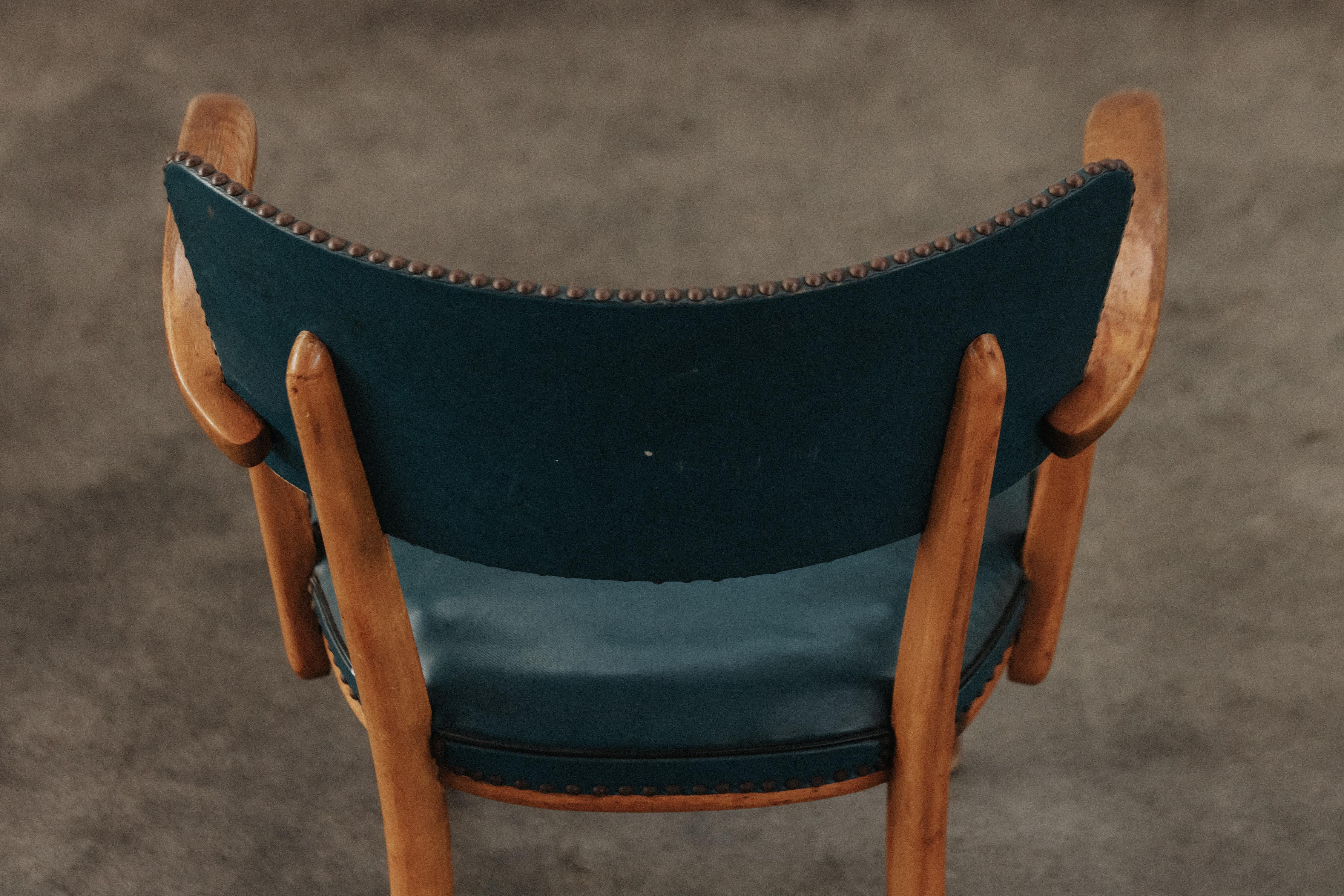 Mid-20th Century Vintage Side Chair From Denmark, Circa 1950 For Sale